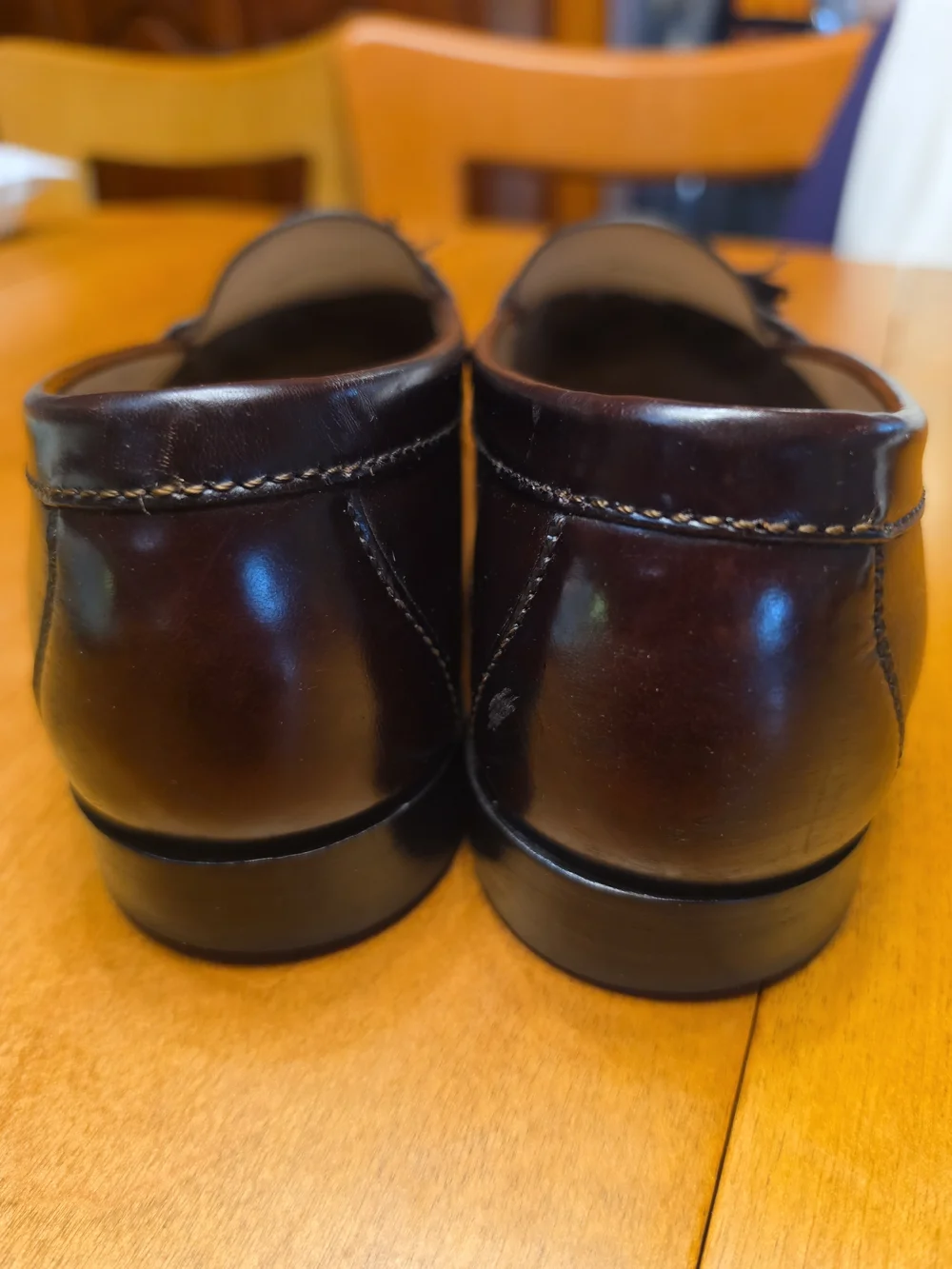 Cole Haan Dark Brown Leather Tassel Loafers 10.5D